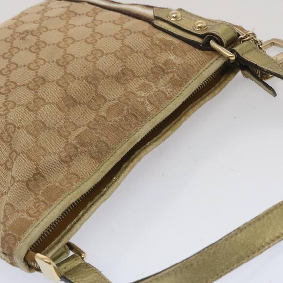 GUCCI GG Canvas Sherry Line Shoulder Bag Black Beige Brown - Picture 6 of 16